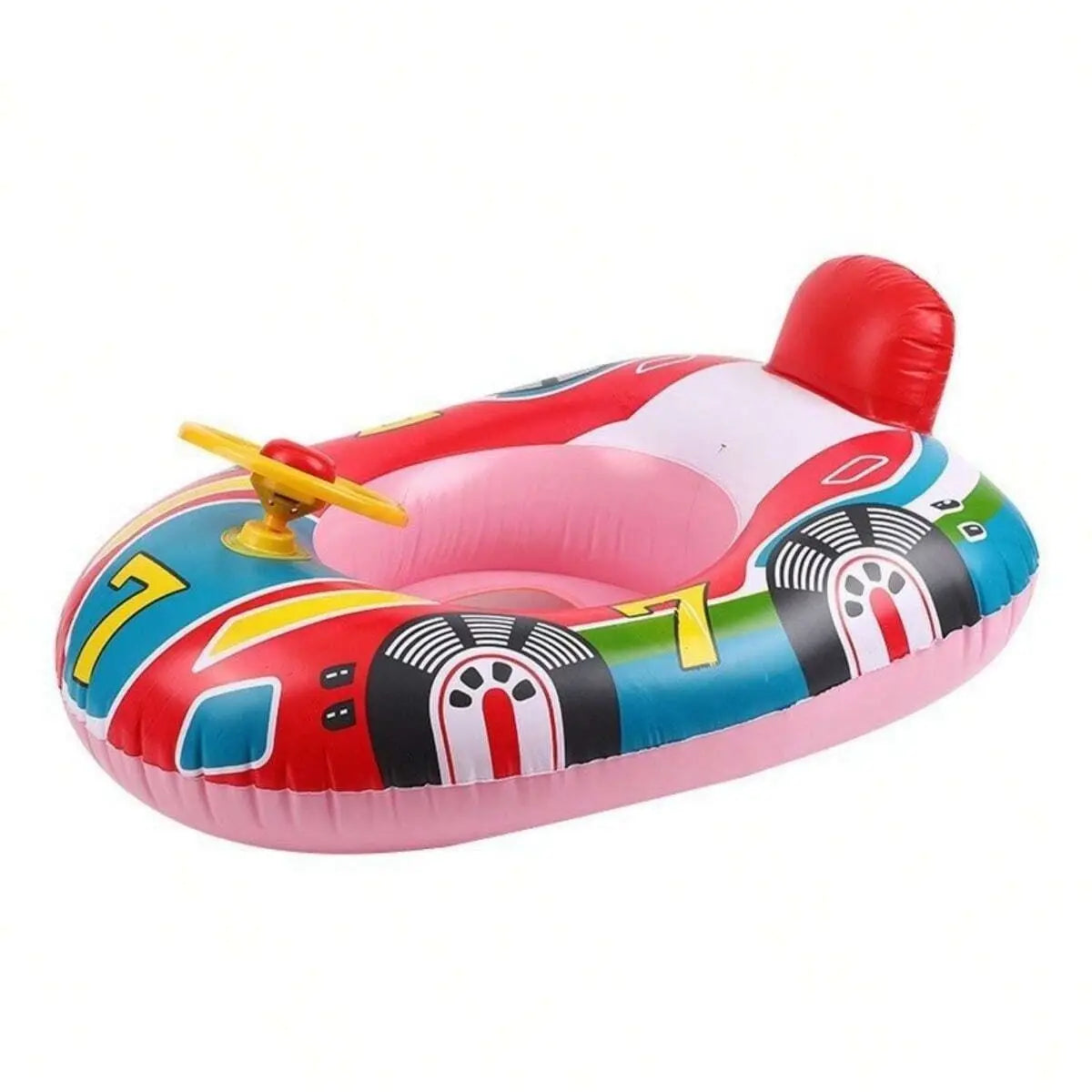 Car Inflatable Baby Pool Float Ring | Toddler Swim Tube Boat with Handles