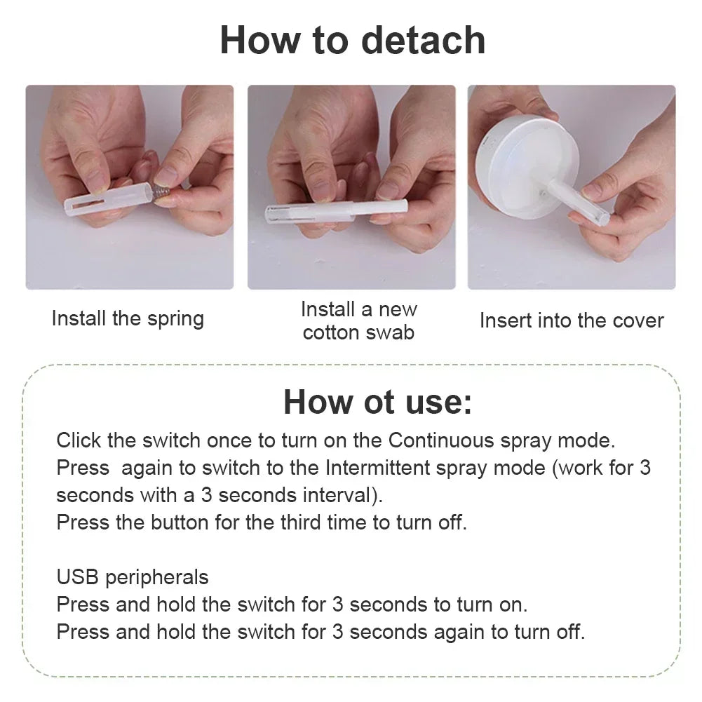 Portable USB Mini Humidifier with LED Light