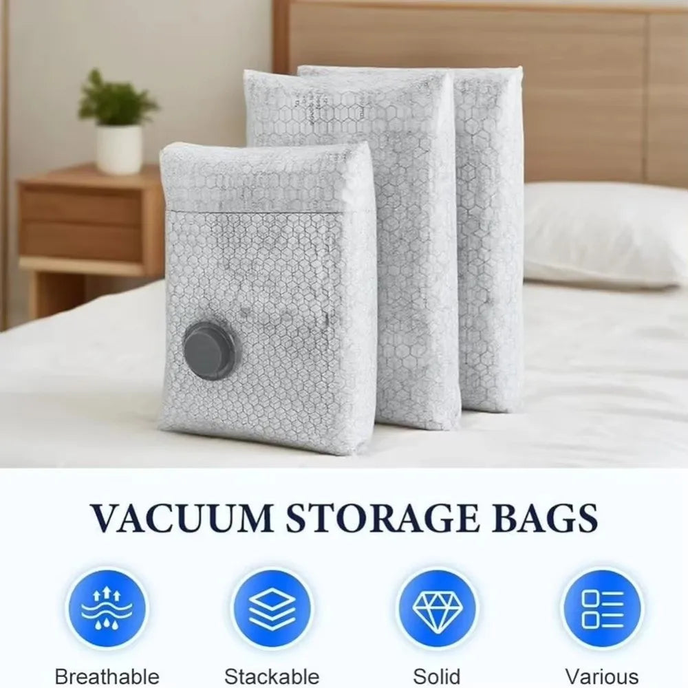 Portable Vacuum Compression Storage Bag Large Capacity Moistureproof Travel Organizer for Clothes