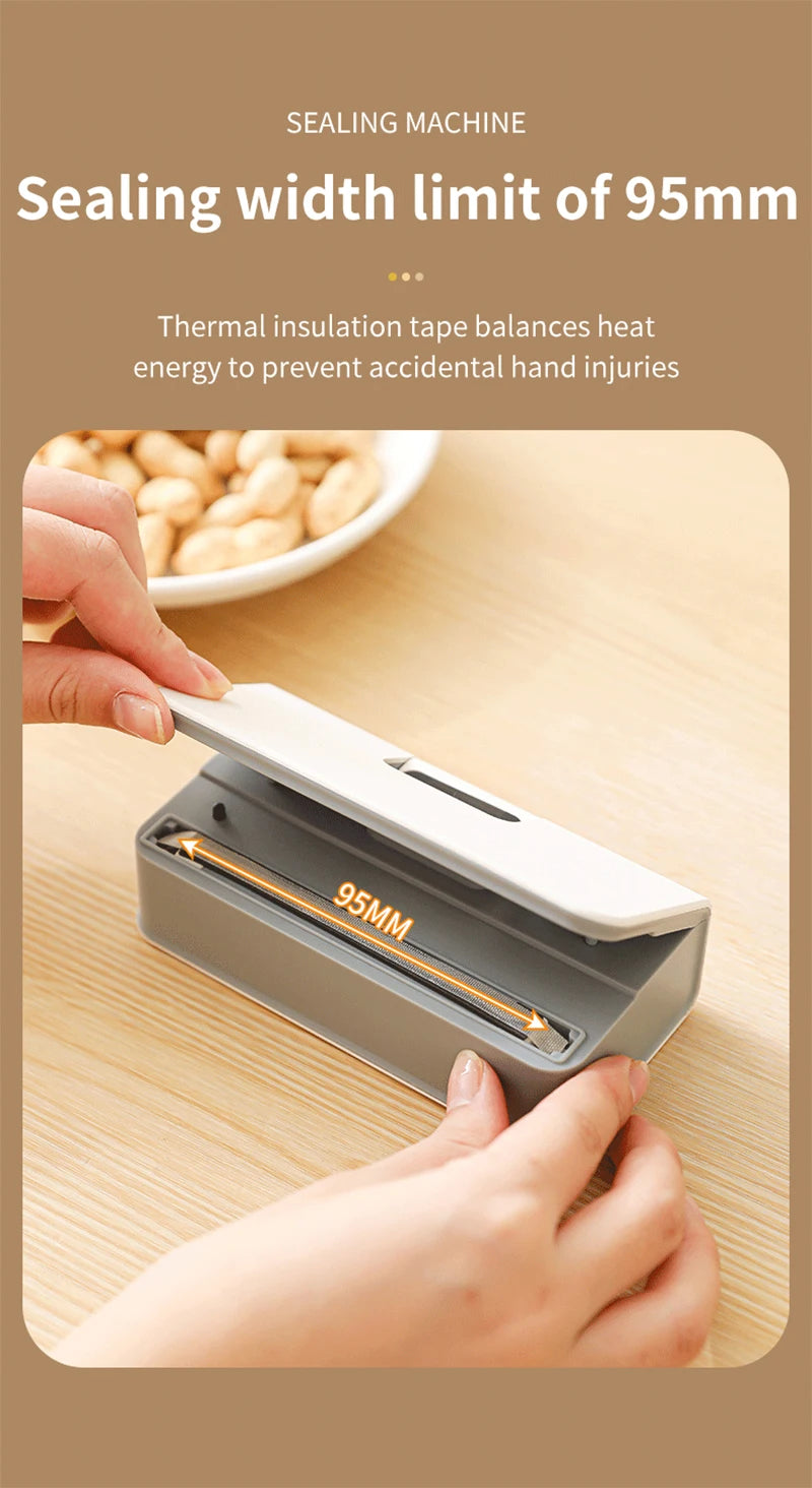Mini Handheld Heat Bag Sealing Machine Portable Food Saver and Packaging Sealer