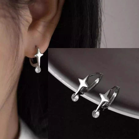VENTFILLE 925 Sterling Silver Star Earring for Women Girl Personal Originality Trend Hip Hop Neutral Jewelry Gift Dropshipping