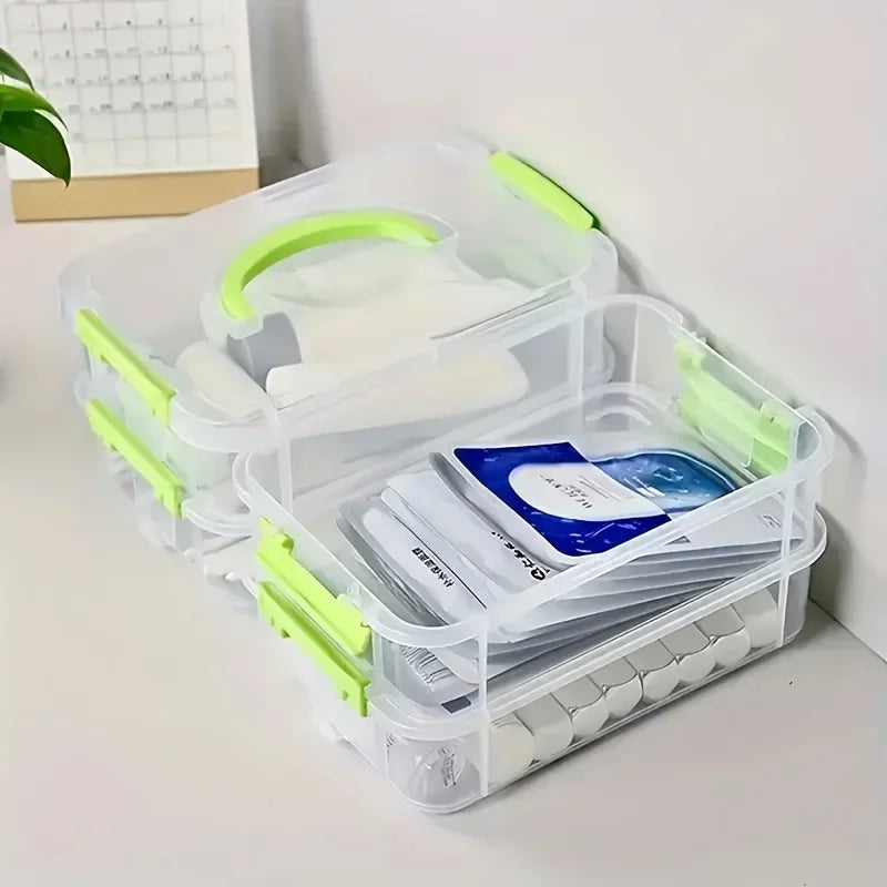 4-Tier Stackable Clear Storage Box with Lid