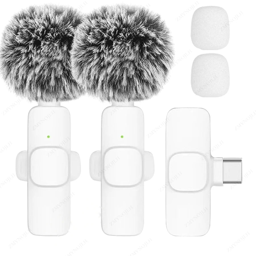 Professional Wireless Lavalier Microphone Mini Portable Mic for iPhone Android and Camera