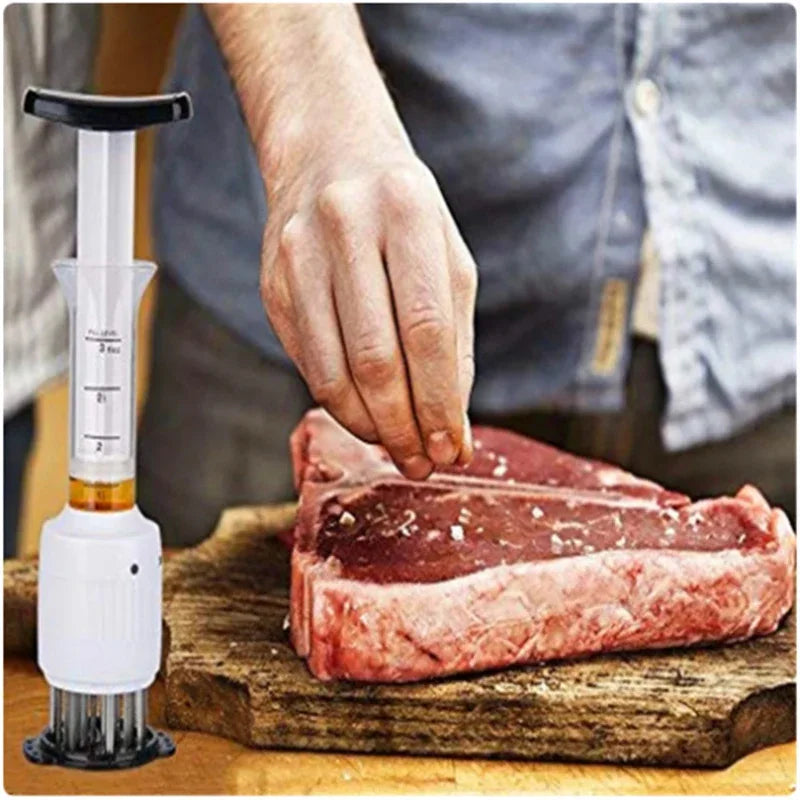 2-in-1 Meat Tenderizer & Marinade Injector – BBQ Kitchen Tool