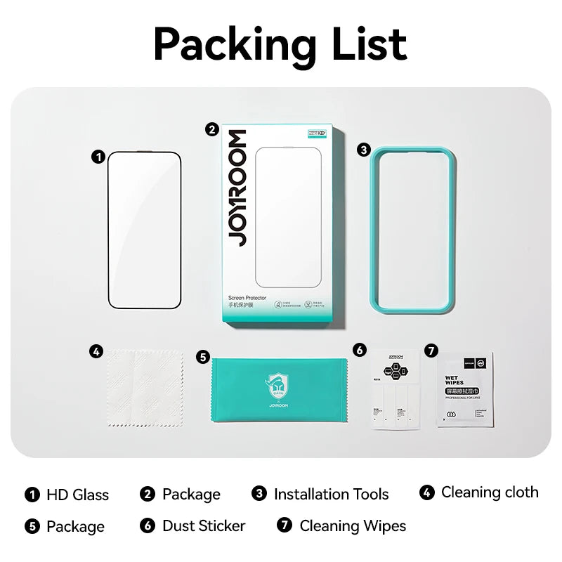 Joyroom HD Tempered Glass Screen Protector for iPhone