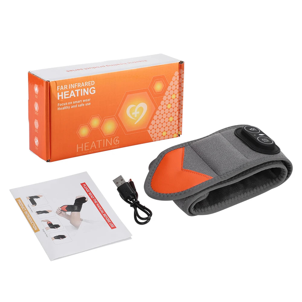 Red Light Therapy Wrist Massager Electric Infrared Heating Pad Vibration Wrap
