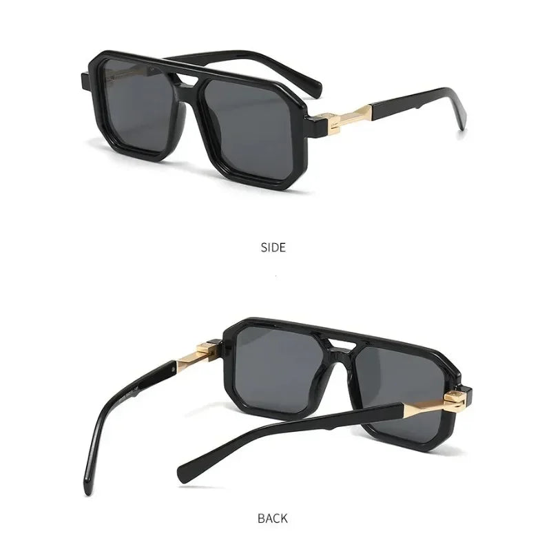 2025 Vintage Fashion Sun Protection Sunglasses for Men Square Shades Retro Flair Sunglasses Womens Trendy Shades Gafas De Sol