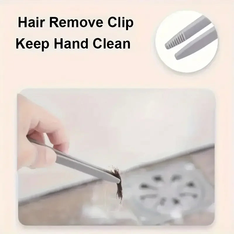 4 in 1 360° Rotating Hard Bristle Scrubber Multi-Purpose Tile Cleaning Brush with Clip Scraper for Bathroom Kitchen Floors