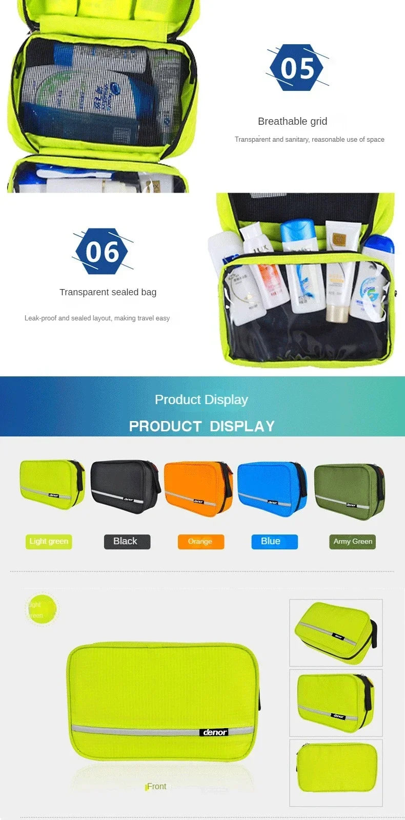 Large Waterproof Hanging Toiletry Bag – Travel Organizer for Men & Women Cosmetic & Bathroom Kit