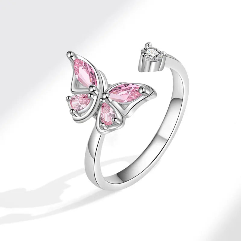 925 Sterling Silver Rotatable Sunflower Ring