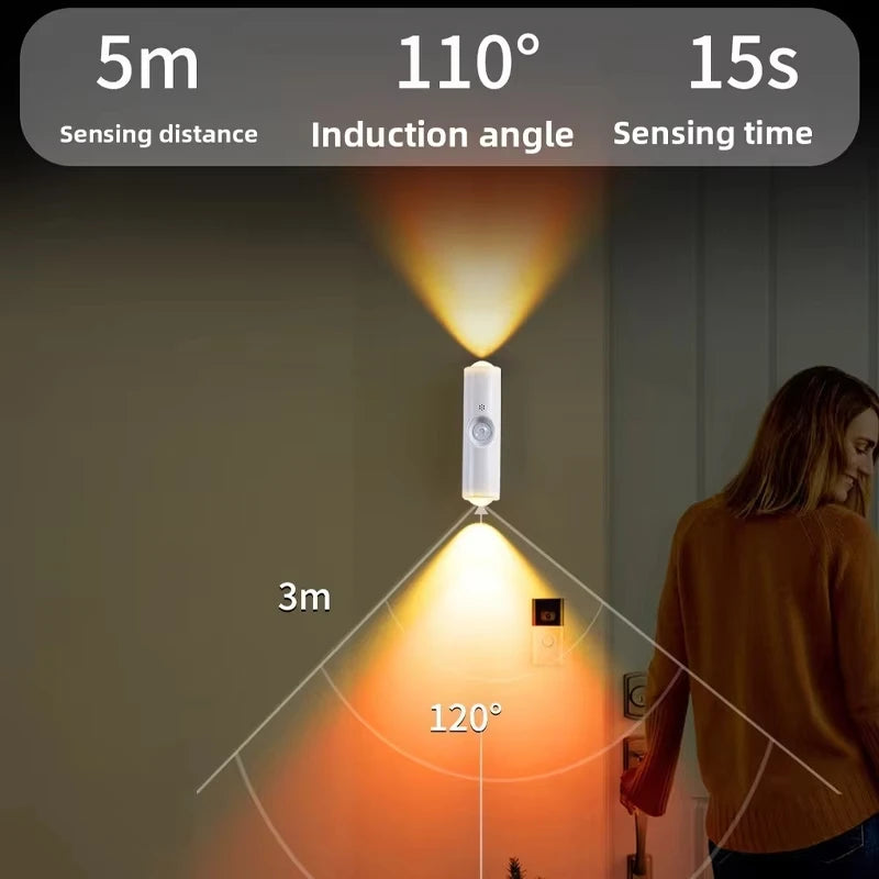 Smart RGB Motion Sensor Wall Light – Rechargeable Magnetic Night Lamp