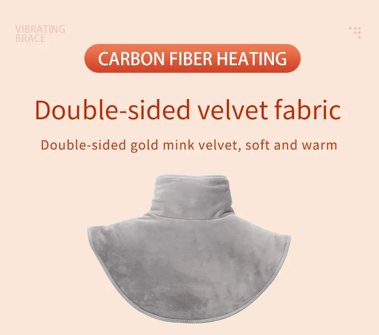 Electric Heating Pad Neck Shoulder Wrap Vibration Massager Thermal Brace Shawl