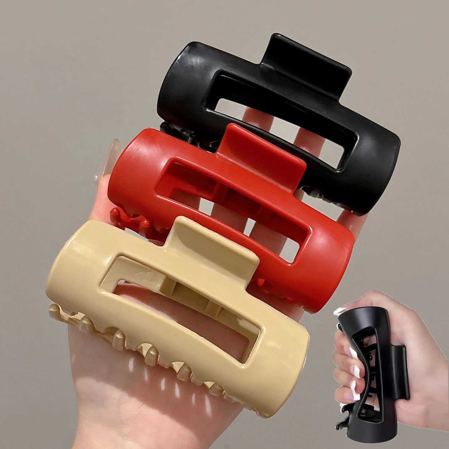 Safe Soft Silicone Shark Clip – Anti-Collision Head Protection & Anti-Fall Hair Claw