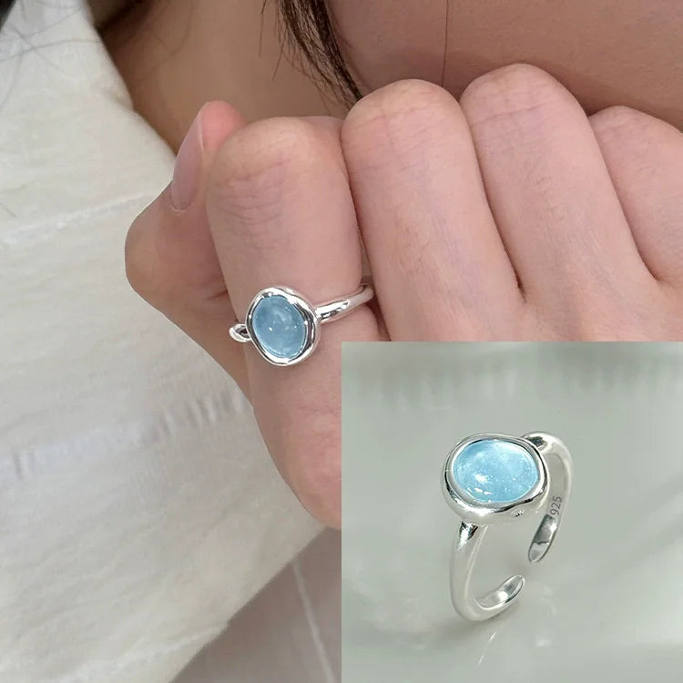 925 Sterling Silver Pearl Smile Adjustable Ring