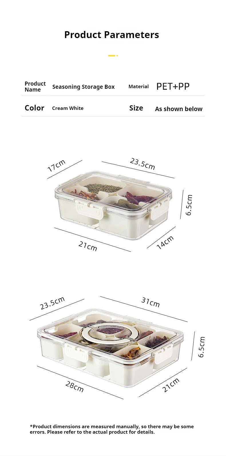 8-Grid Divided Snack Storage Box