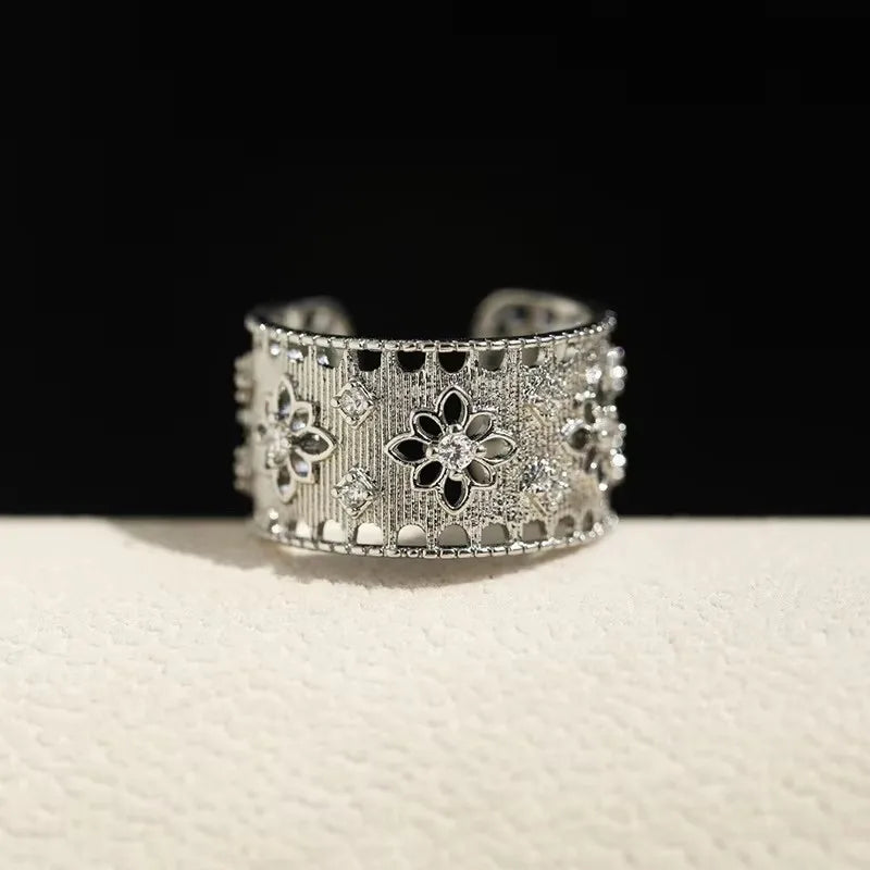 925 Sterling Silver Pearl Smile Adjustable Ring