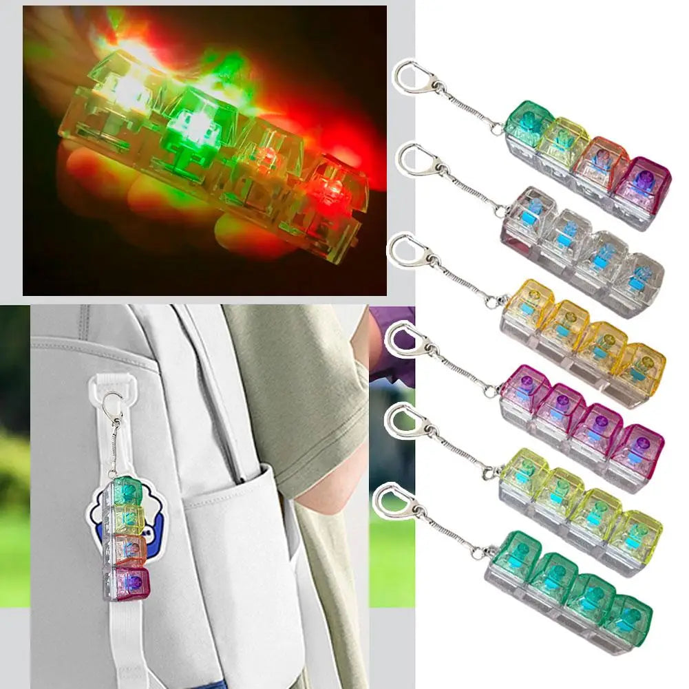LED Keyboard Fidget Keychain – Clicker Stress Relief Toy