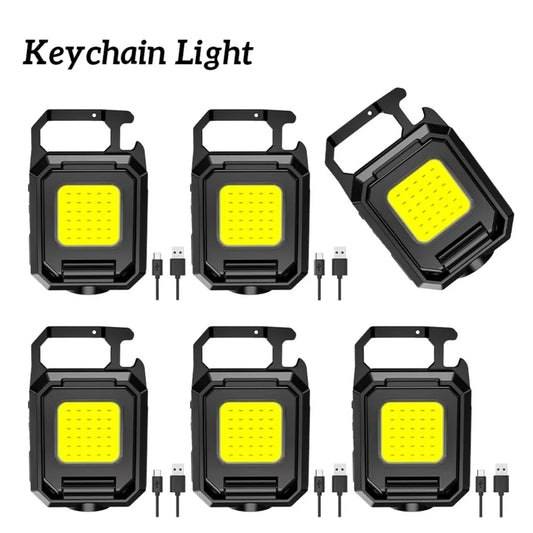Mini Pocket Flashlight 1000LM COB LED Type-C Rechargeable Waterproof Work Light