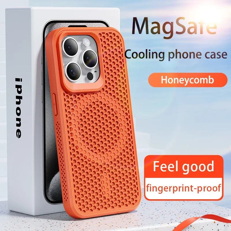 MagSafe Cooling Case for iPhone – Breathable Mesh Hard Cover