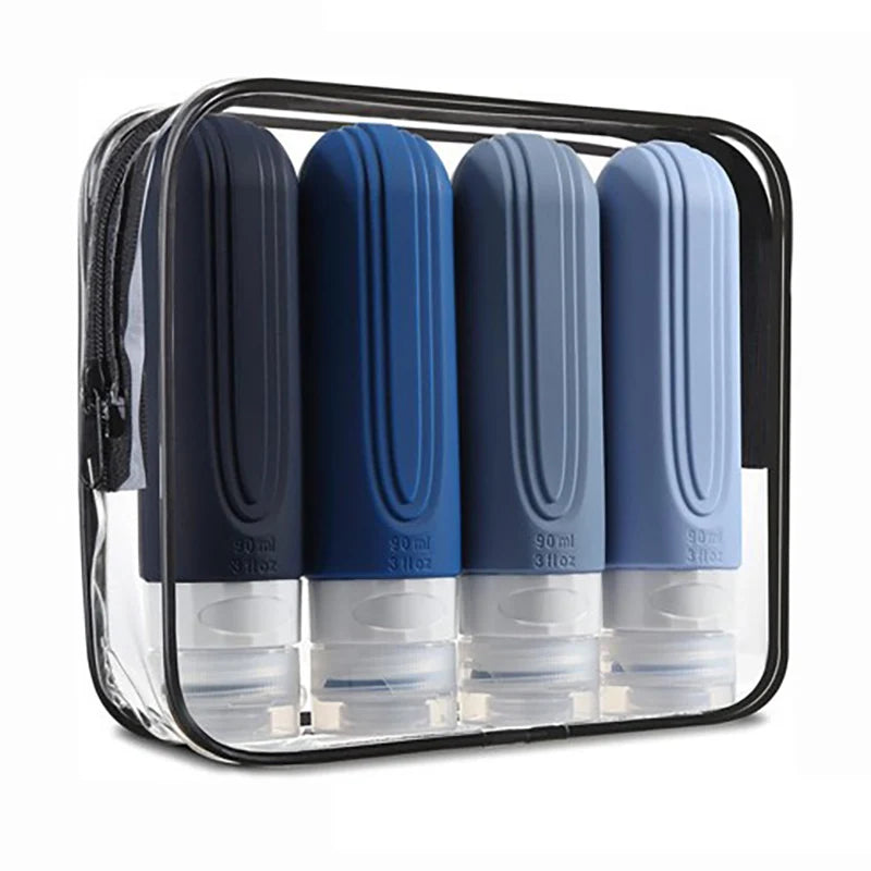 TSA Approved Travel Bottles Set – Leakproof Silicone Refillable Toiletry Containers (3oz)
