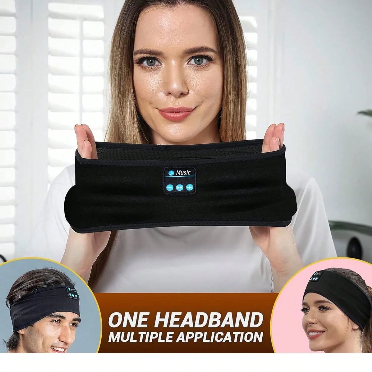 Bluetooth 5.4 Sleep Headphones & Eye Mask | 2-in-1 Wireless HD Stereo Sleeping Band