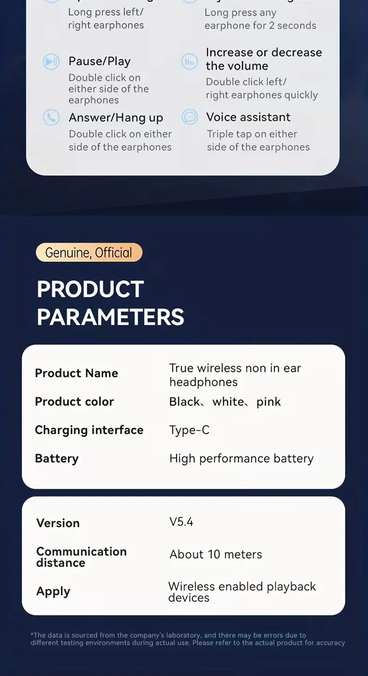 TWS Sports Wireless Bluetooth AI Translator Earbuds – Real-Time Language Translation & Noise Reduction
