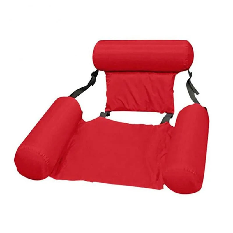 Inflatable Pool Float Hammock - Foldable Water Mattress Lounge Chair for Beach