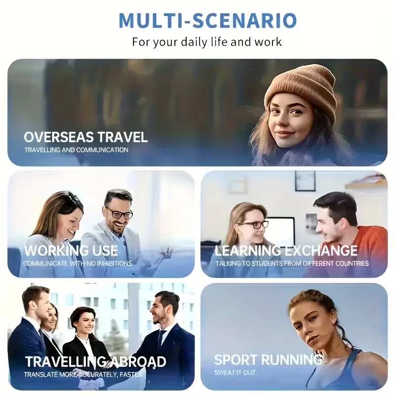 TWS Sports Wireless Bluetooth AI Translator Earbuds – Real-Time Language Translation & Noise Reduction