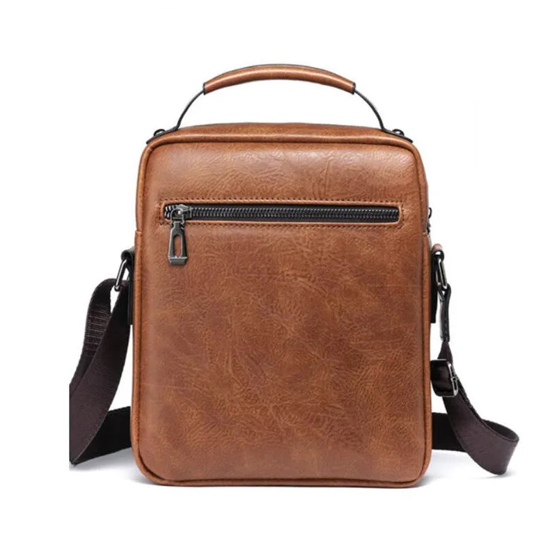 Men's Durable Leather Shoulder Bag High Quality Crossbody Sling Pack for Travel and Fashion