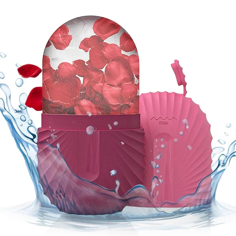 Ice Face Roller – Silicone Ice Cube Facial Massager for Puffy Eyes, Pore Tightening & Skin Refresh