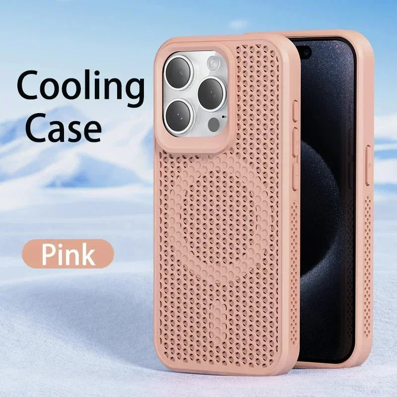 MagSafe Cooling Case for iPhone – Breathable Mesh Hard Cover