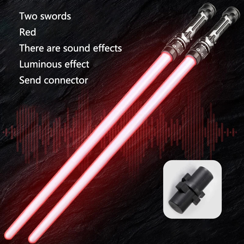 Colorful Glowing Laser Sword Toy - Telescopic Red & Blue Double Lightsaber