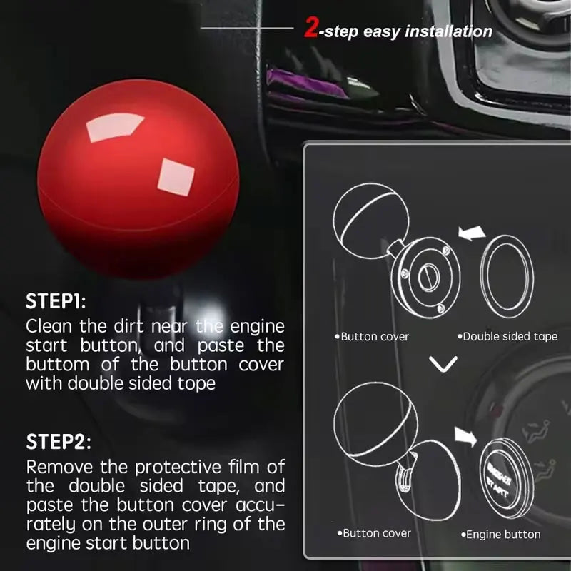 Car Start Button Cover Joystick Rocker Automotive Push Ignition Start Stop Lever