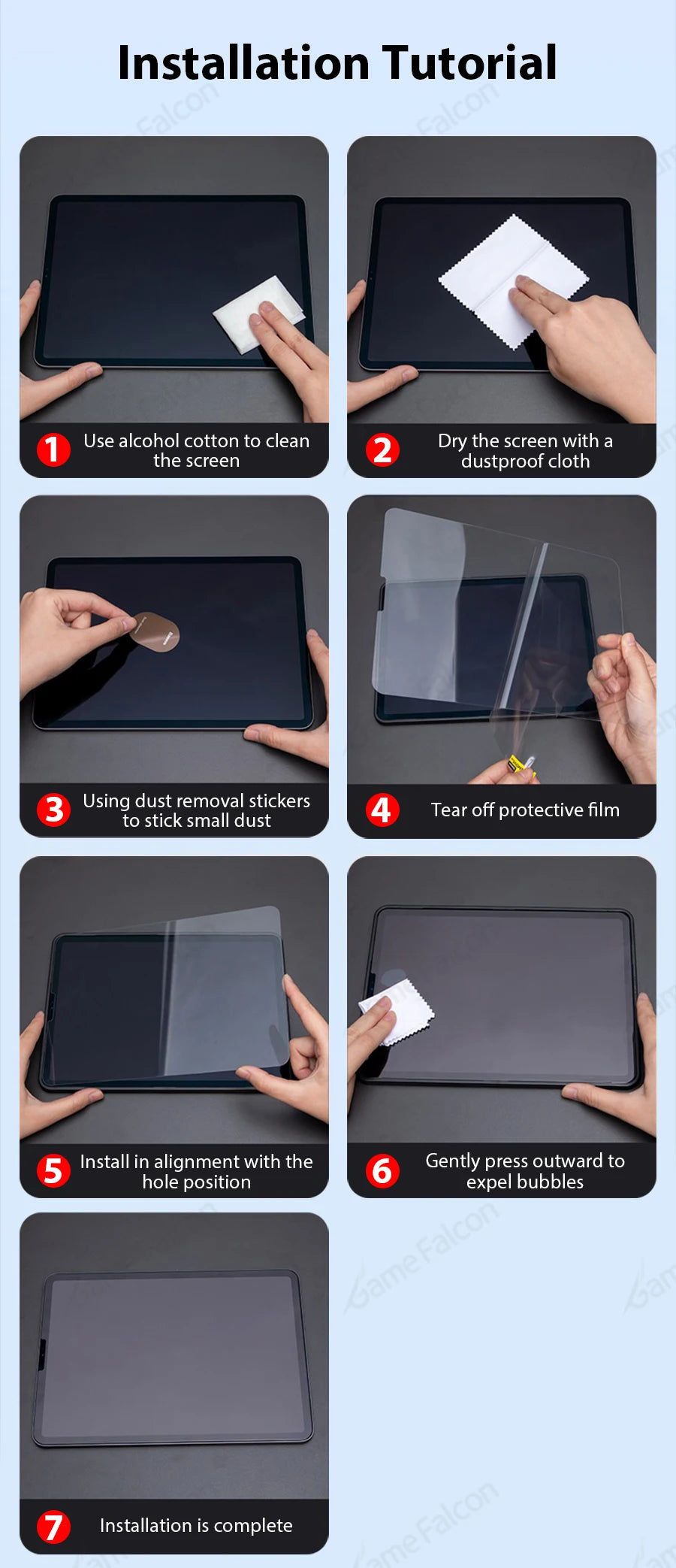 iPad Tempered Glass Screen Protector (Universal Fit)