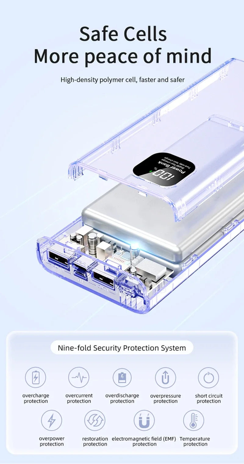 140W Super Fast Charging Power Bank – High Capacity Portable Battery for iPhone, Samsung & More