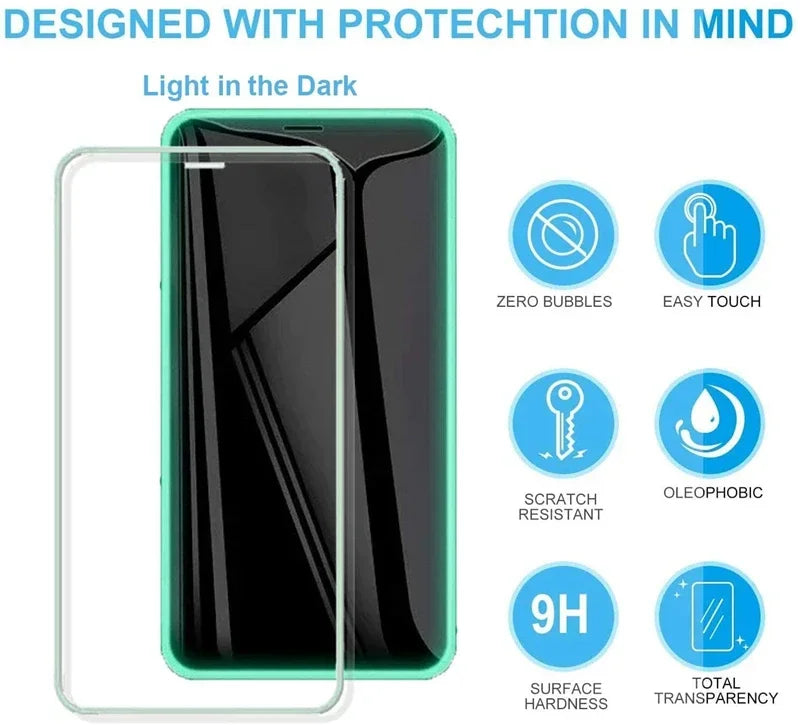 Luminous Tempered Glass Screen Protector 3PCS Set