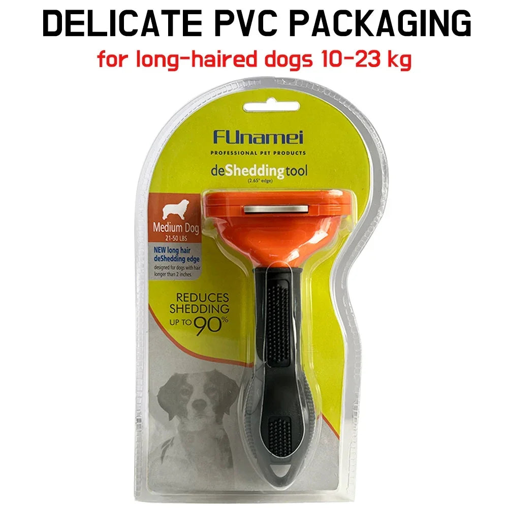 Pet Grooming Brush for Dogs & Cats – Hair Removal & Massage Comb Tool