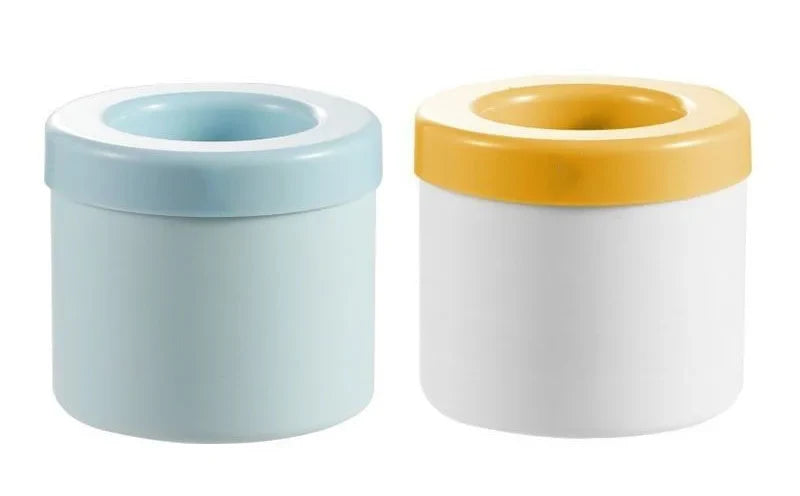 Silicone Round Ice Cube Mold Bucket Refrigerator Freeze Storage Maker Cups