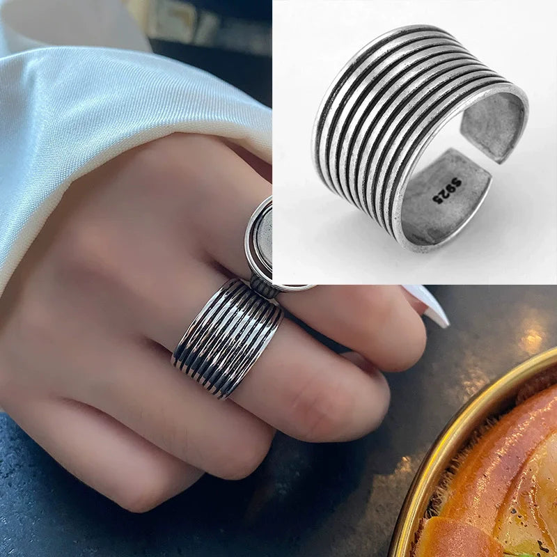 925 Sterling Silver Pearl Smile Adjustable Ring