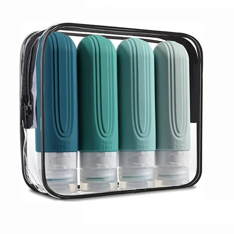 TSA Approved Travel Bottles Set – Leakproof Silicone Refillable Toiletry Containers (3oz)
