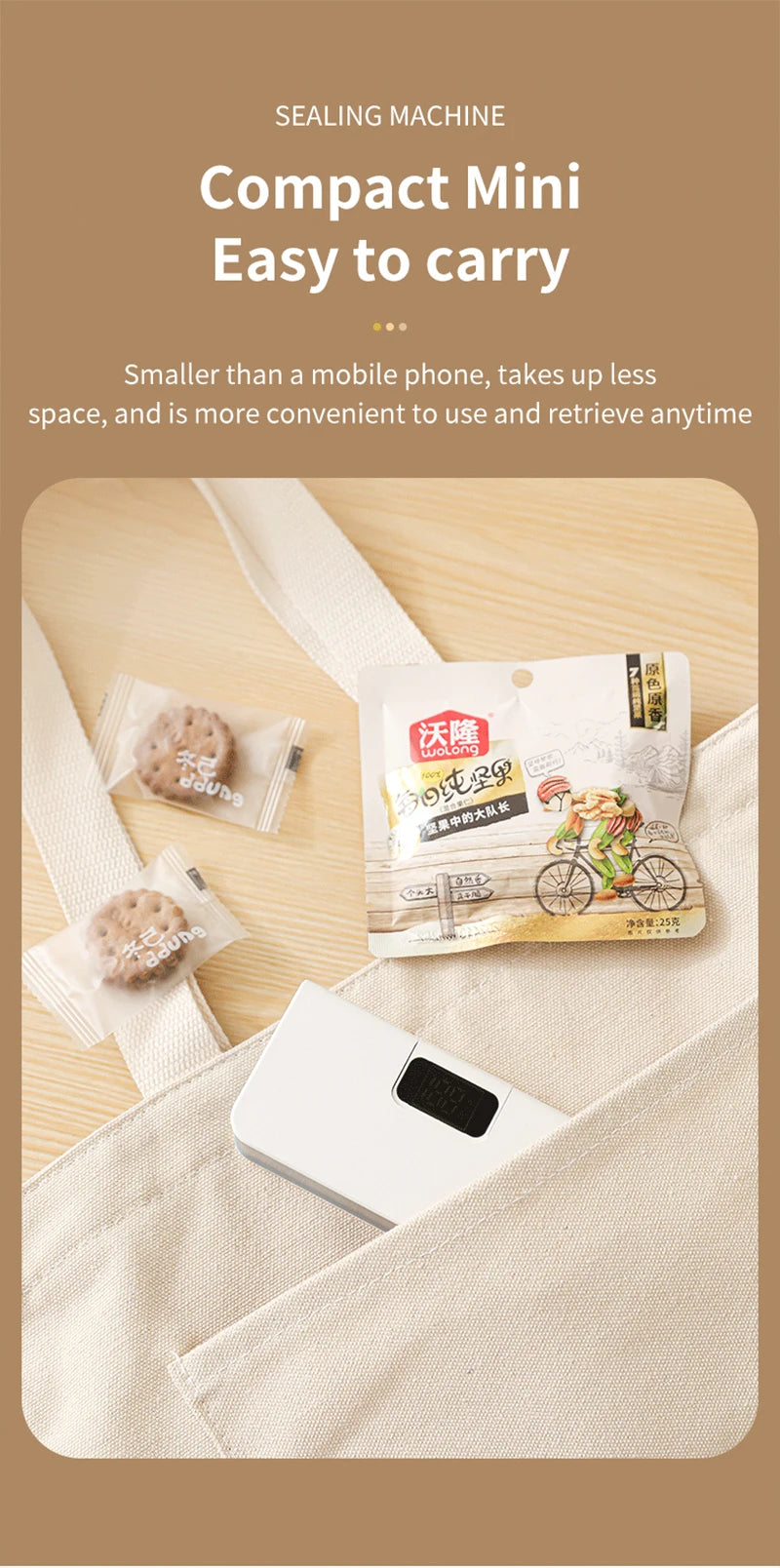 Mini Handheld Heat Bag Sealing Machine Portable Food Saver and Packaging Sealer