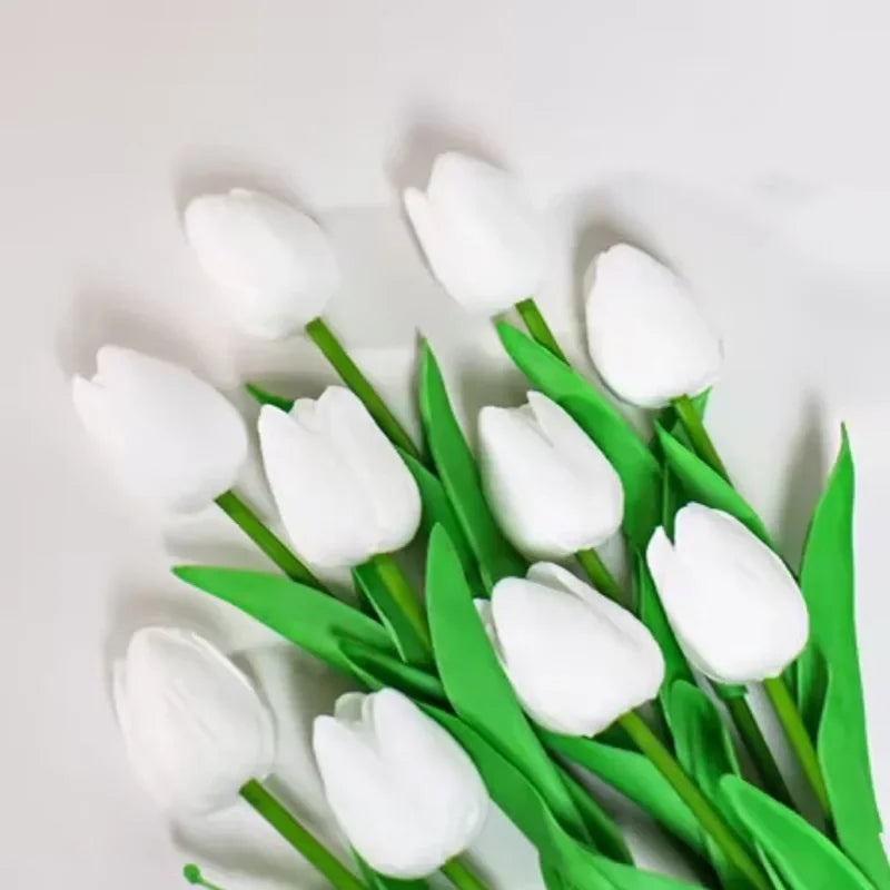 Real Touch Artificial Tulips Fake Flower Bouquet Home Wedding Table Decoration