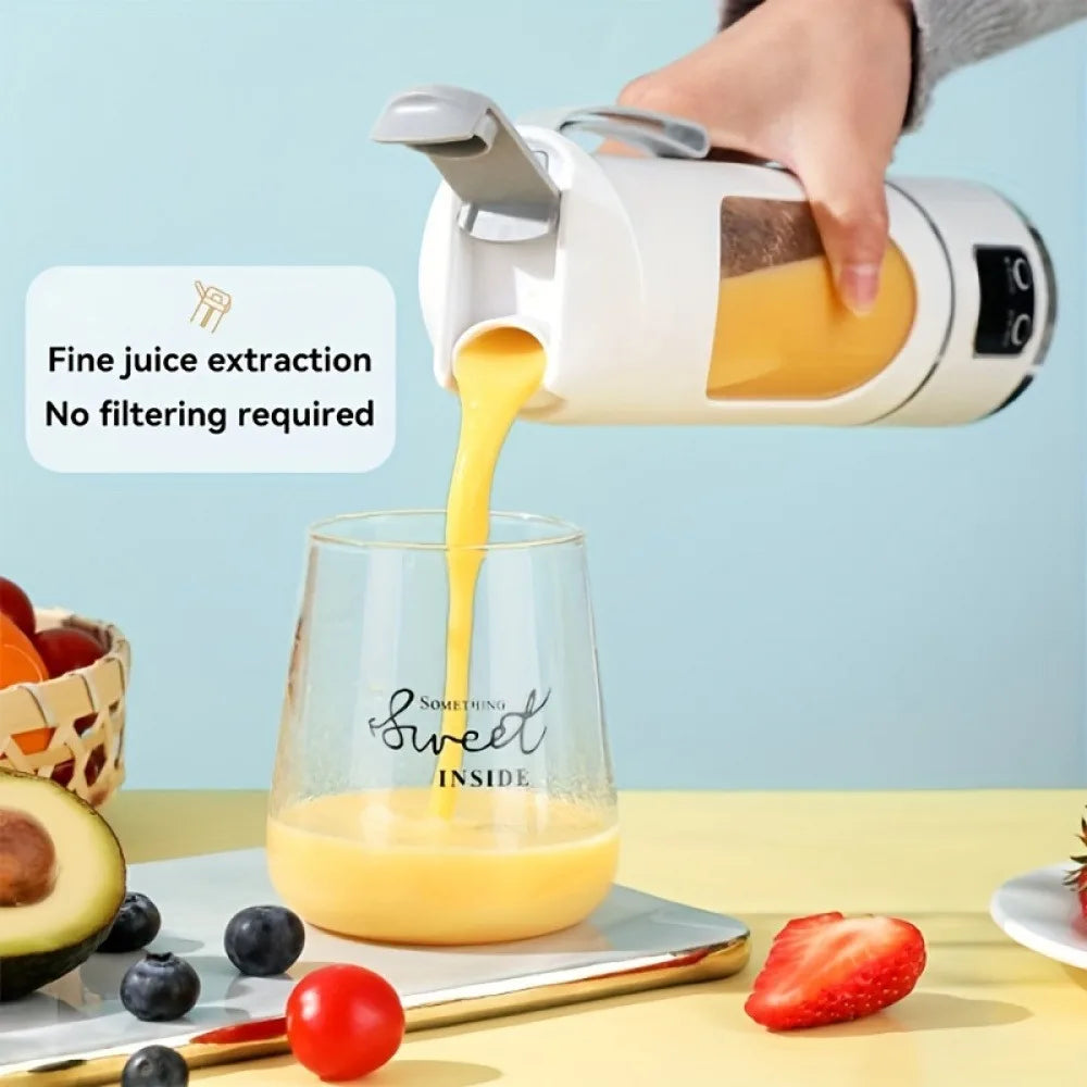 Portable USB Rechargeable Mini Blender – 12 Blade Juicer with Digital Display (Travel & On-the-Go)