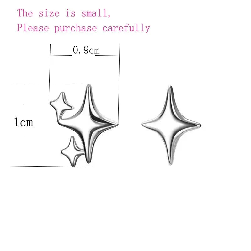 VENTFILLE 925 Sterling Silver Star Earring for Women Girl Personal Originality Trend Hip Hop Neutral Jewelry Gift Dropshipping