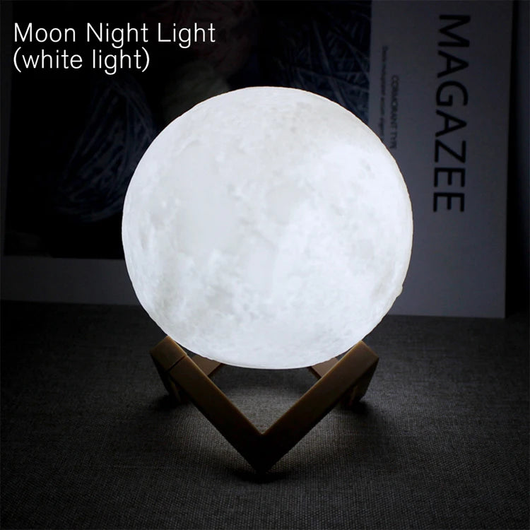 3D LED Galaxy Moon Book Light | Enchanting Night Light & Bedroom Decoration