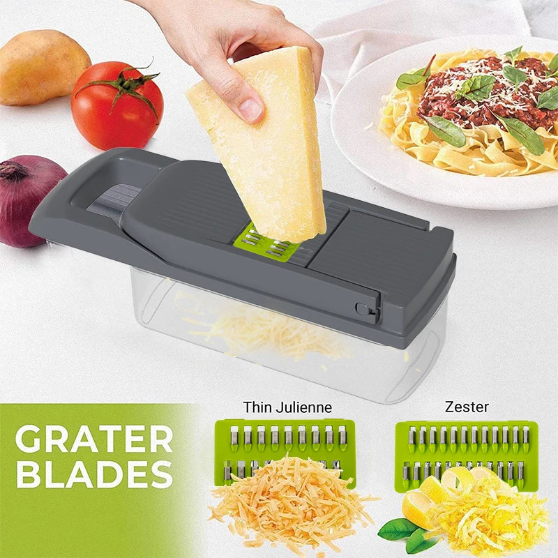 16-in-1 Multifunctional Vegetable Chopper | 8-Blade Professional Kitchen System