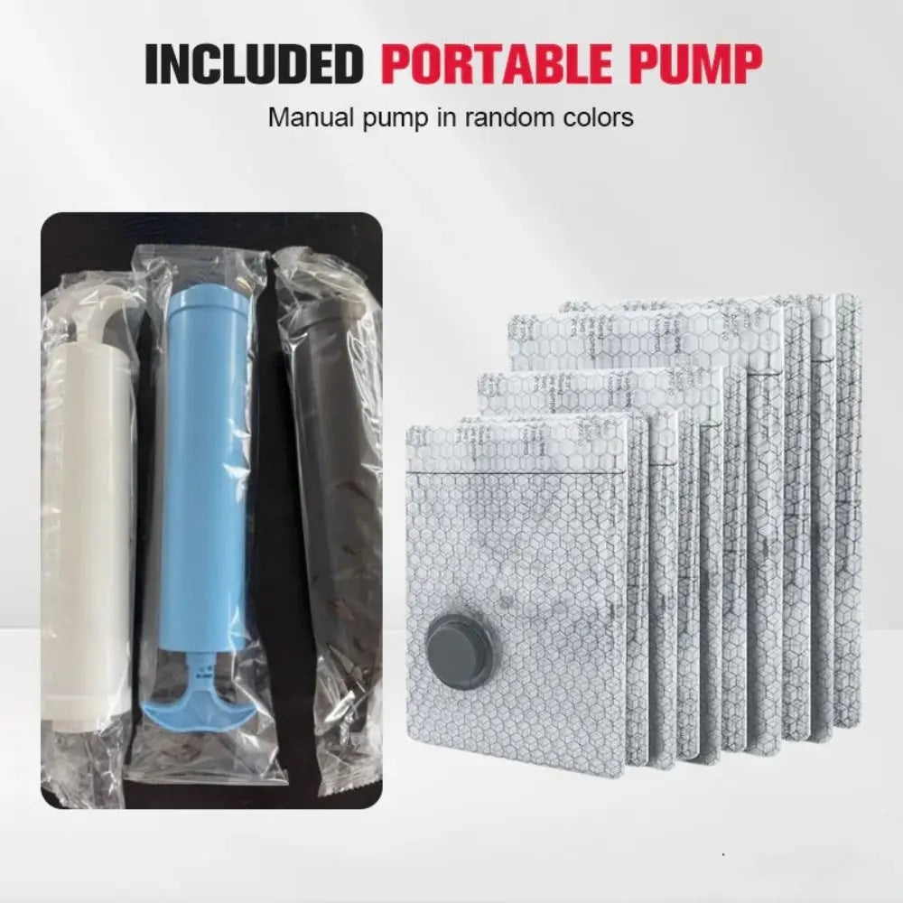 Portable Vacuum Compression Storage Bag Large Capacity Moistureproof Travel Organizer for Clothes