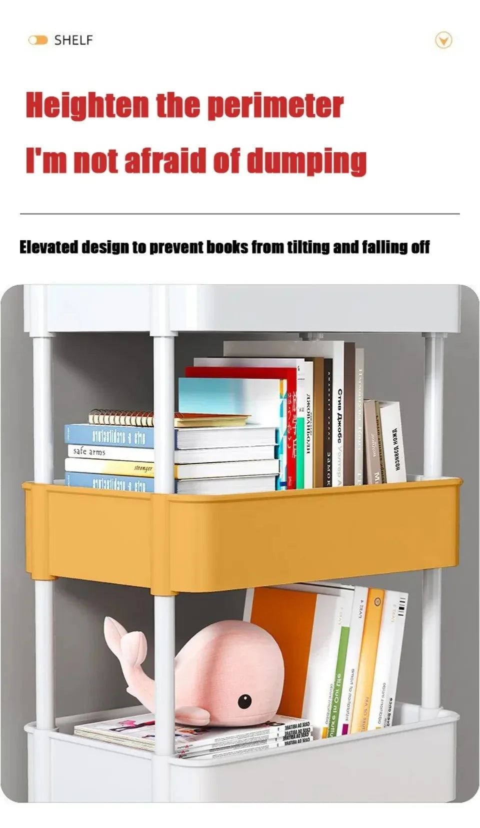 Mobile Multi-Layer Storage Trolley Cart