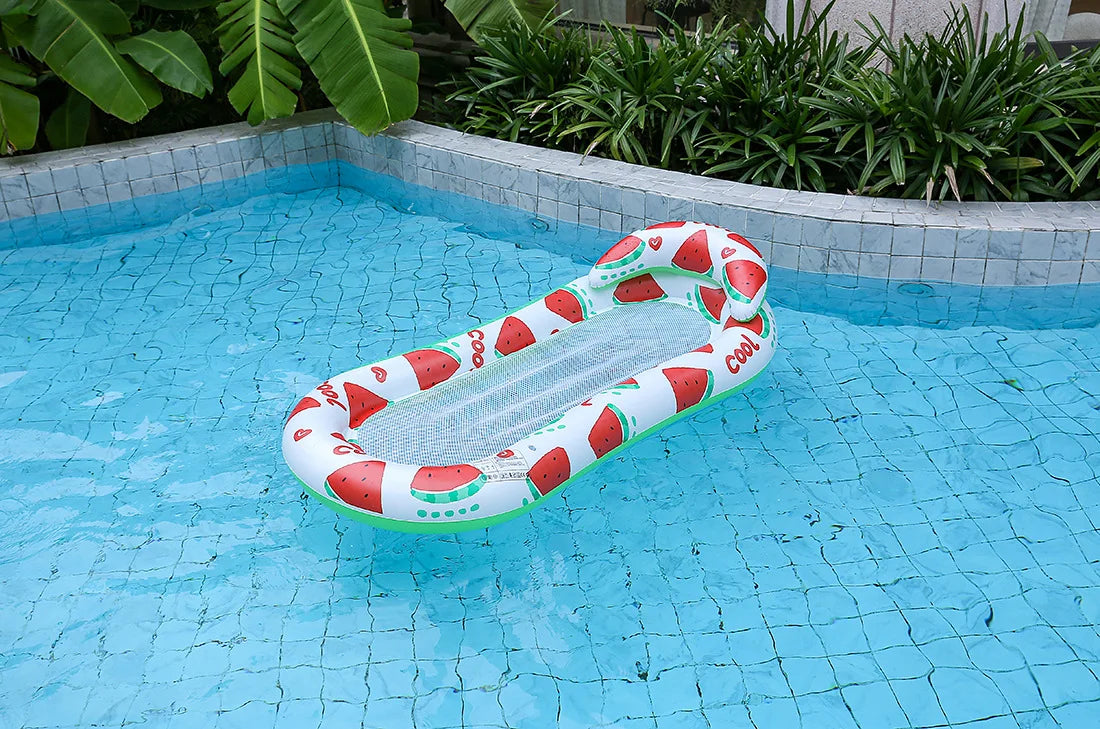 Rooxin Inflatable Water Hammock Floats Bed Swim Ring Tube Swimming Pool Mattresses Sleeping Bed Beach Lounger Chair