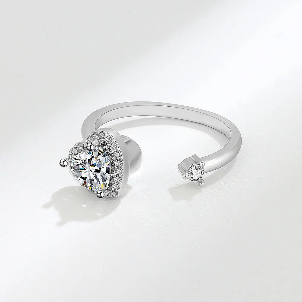 925 Sterling Silver Rotatable Sunflower Ring